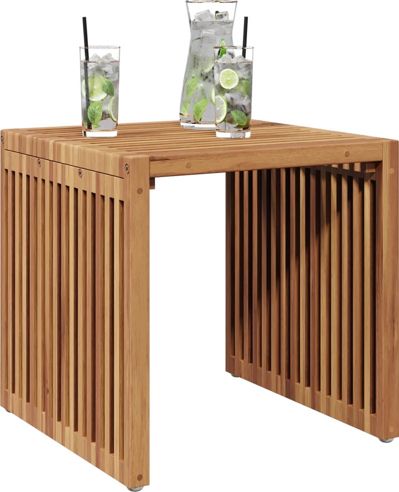 vidaXL Τραπεζάκι Κήπου 45 x 42.5 x 45 εκ. Μασίφ Ξύλο Teak