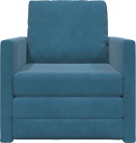 vidaXL Πολυθρόνα Καναπέ 2 σε 1 Μπλε 74x77x81 εκ. Βελούδου