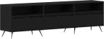 vidaXL Βαθιά Ντουλάπα Τηλεόρασης Μαύρη 150x30x44,5 εκ Επεξεργασμένο Ξύλο