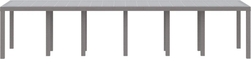 vidaXL Τραπέζι Κήπου Ανοιχτό Γκρι 350x100x73 cm Poly Rattan