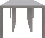 vidaXL Τραπέζι Κήπου Ανοιχτό Γκρι 350x100x73 cm Poly Rattan