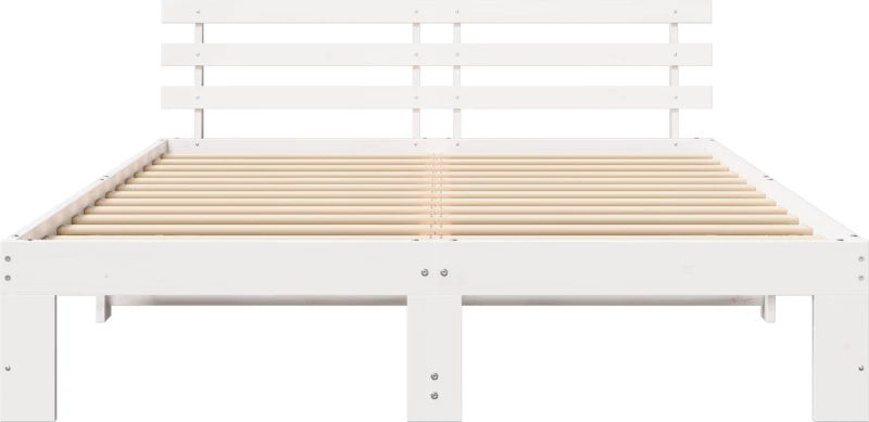 vidaXL Ξύλινο Κρεβάτι Λευκό Ξύλο 140 x 200 cm Ανθεκτικό