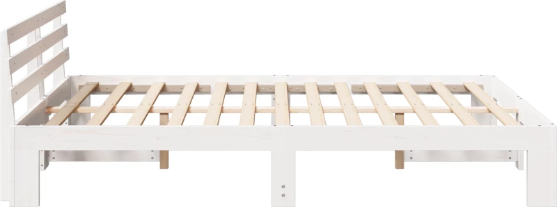 vidaXL Ξύλινο Κρεβάτι Λευκό Ξύλο 140 x 200 cm Ανθεκτικό