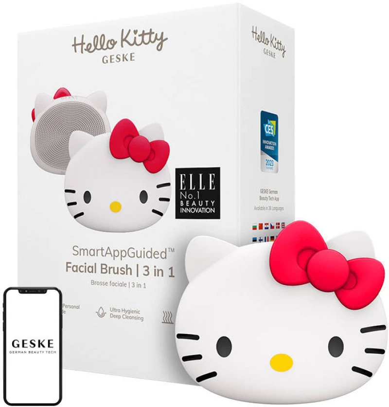 Facial Cleaning Brush 3in1 Geske with APP (Hello Kitty starlight)