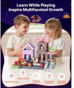 VEVOR Magnetic Blocks 150 PCS Dark Castle Set STEM Montessori Sensory Toys