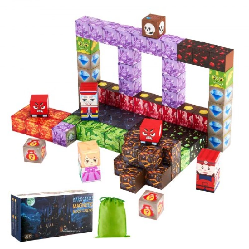 VEVOR Magnetic Blocks 150 PCS Dark Castle Set STEM Montessori Sensory Toys