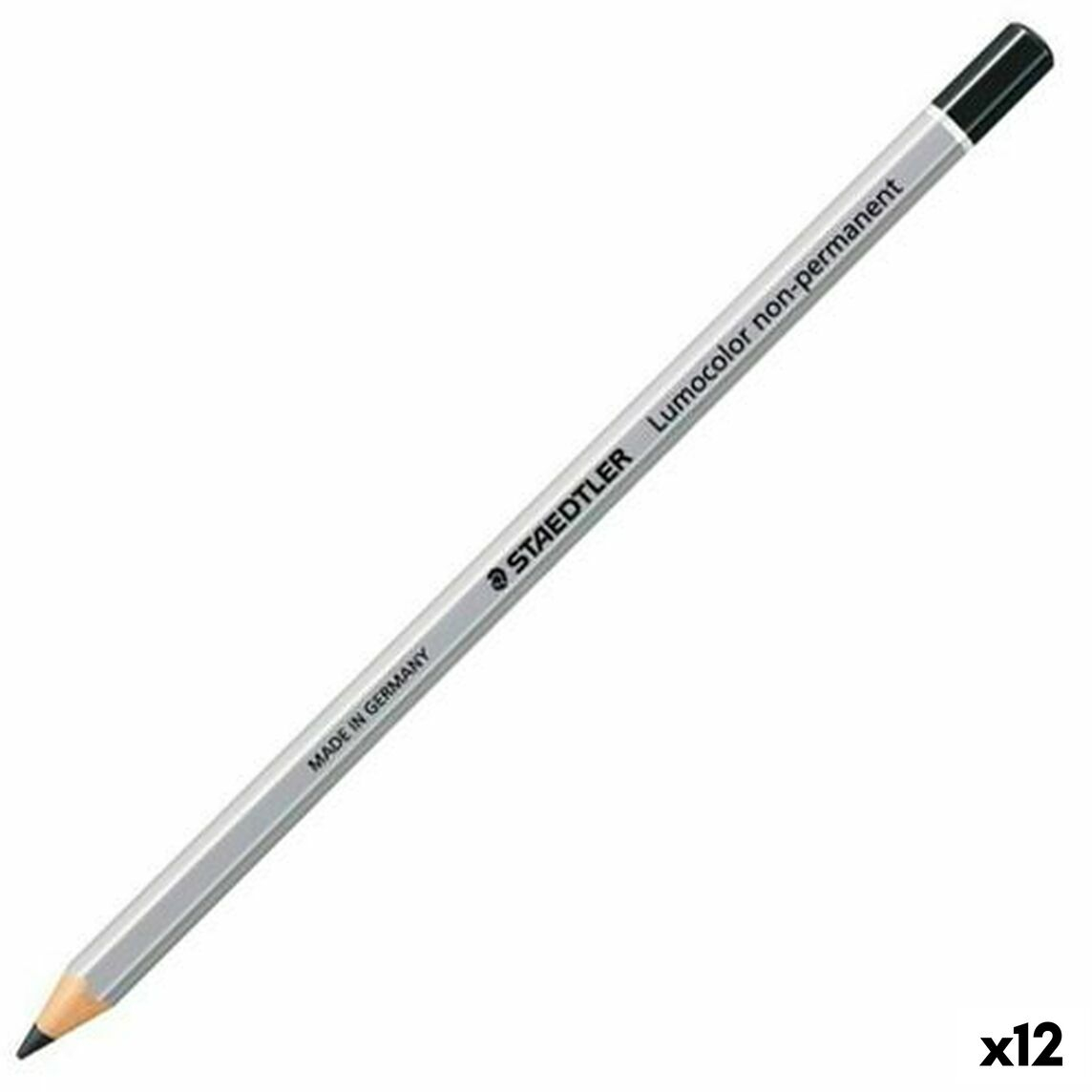 Χρωματιστά μολύβια Staedtler Non-Permanent Μαύρο (12 Μονάδες)