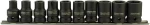 BORMANN Pro BHT7703 Σετ Καρυδάκια Αέρος 1/2'' , 8,10,11,1213,14,15,17,19,21mm, 10τεμ