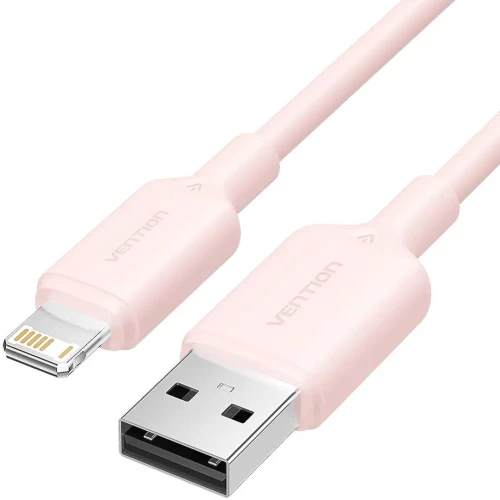 VENTION USB 2.0 A Male to Lightning Male 2.4A Cable 2M Pink PVC Type (LAMPH) (VENLAMPH)