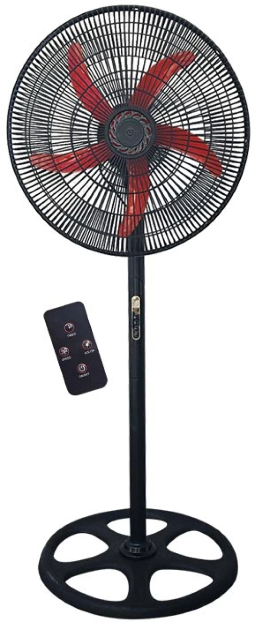 VenCore - Ανεμιστήρας με Ορθοστάτη 70w Μαύρο/Κόκκινο με Τηλεχειριστήριο, Χρονοδιακόπτη και Ρυθμιστή Έντασης