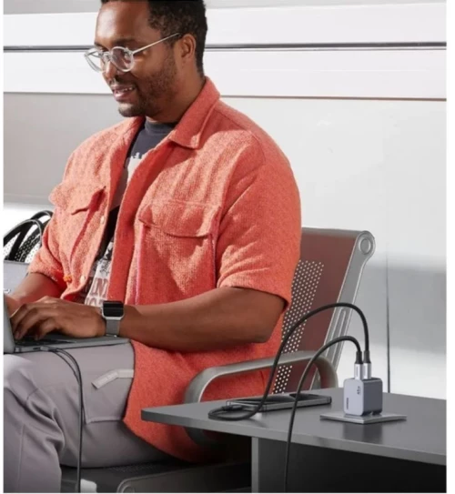 UGREEN Φορτιστής Χωρίς Καλώδιο GaN με 2 Θύρες USB-C Nexode Pro 45W Dual USB-C GaN Fast Charger EU gray