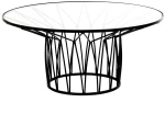 Τραπέζι Με Γυάλινη Επιφάνεια 84907 85x85x40cm Black-Clear