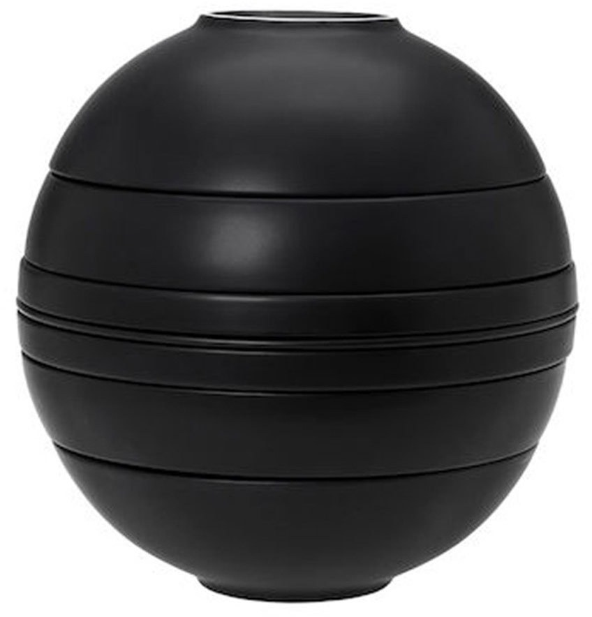 Σερβίτσιο Πιάτα Φαγητού Sphere (Σετ 7Τμχ) 26.044.07 Black Cryspo Trio 7 τμχ Πορσελάνη