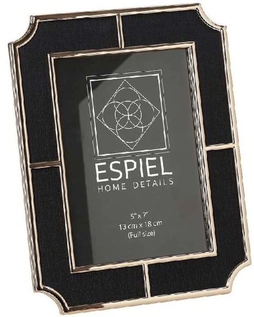 Κορνίζα FAM739 13x18cm Black Espiel Μέταλλο,Ύφασμα