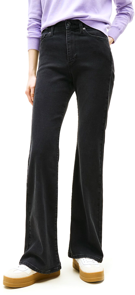 TOMMY HILFIGER TOMMY JEANS SYLVIA HIGH WAIST FLARE FIT L.32 JEANS WOMEN ΜΑΥΡΟ (DW0DW20503-1BZ32)