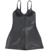 SUBBLIME - 957568 LEATHER ZIP DRESS BLACK