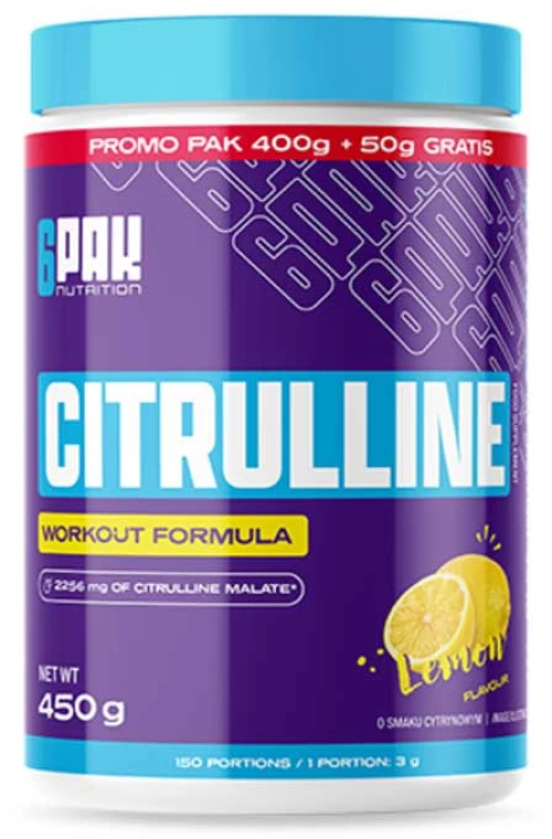 Citrulline 450g - 6PAK Nutrition / Lemon