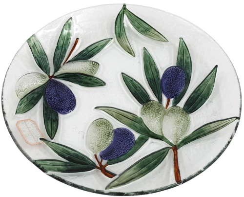 Πιάτο γυάλινο OLIVE  Φ30cm