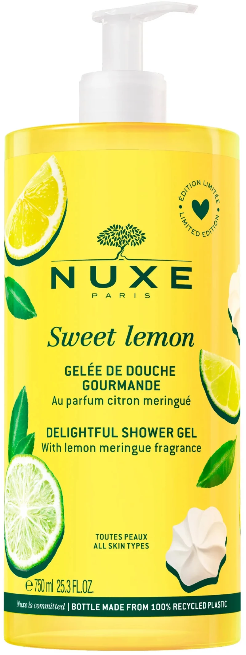 Nuxe, Sweet Lemon, Cleansing, Shower Gel, For All Skin Types, 750 ml