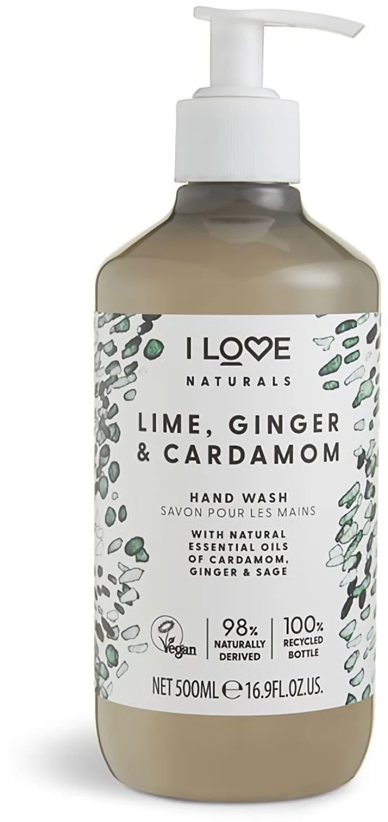 I Love, Naturals Collection, Lime, Ginger & Cardamom, Cleansing, Liquid Soap, For Hands, 500 ml