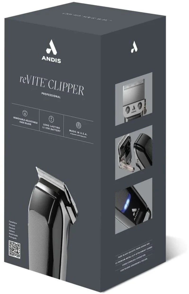 ANDIS MTC Lithium REVITE Cordless CLIPPER Black (86005)
