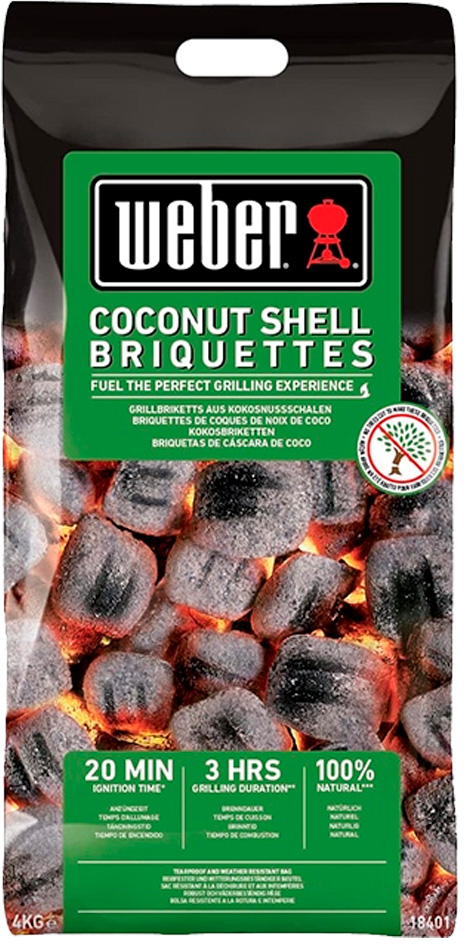 Weber® Μπρικέτες Coconut Shell Συσκευασία 4kg