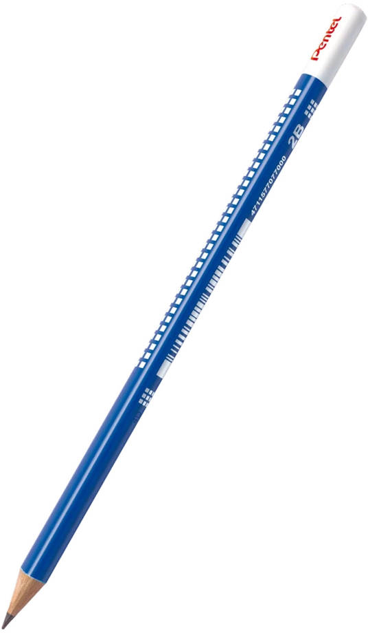 Κλασικό Ξύλινο Μολύβι Pentel Graphite Pencil 2B Μπλε CB60T-2B