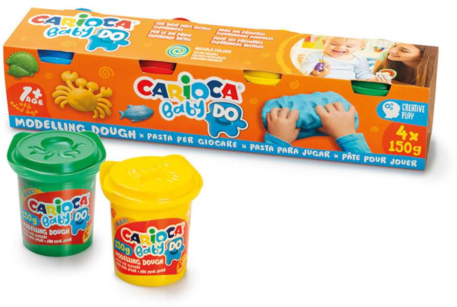 Πλαστοζυμαράκια Carioca Baby 1+ Σετ 4τμχ x 180gr 43187