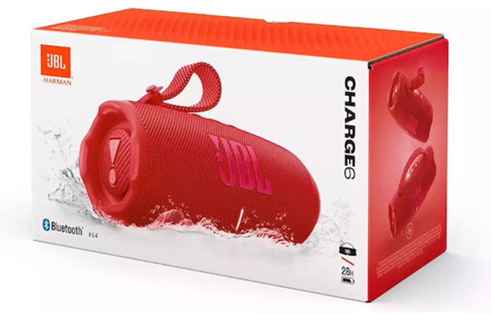 JBL Charge 6 Wireless Bluetooth Speaker Red