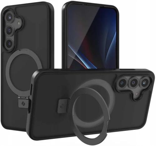 Θήκη Samsung Galaxy S25 Spacecase Ring Pro Mag Σκληρή με MagSafe & KickStand - Black (5905719114084)