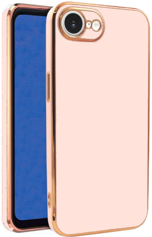 Θήκη iPhone 16e Bodycell Gold Plated Σιλικόνης - Pink (5206015081231)