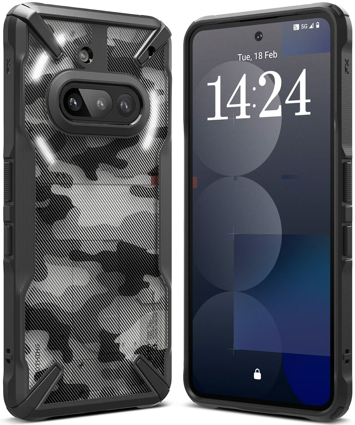 Θήκη Nothing Phone 3a Ringke Fusion X Σκληρή - Camo Black (8800293853572)