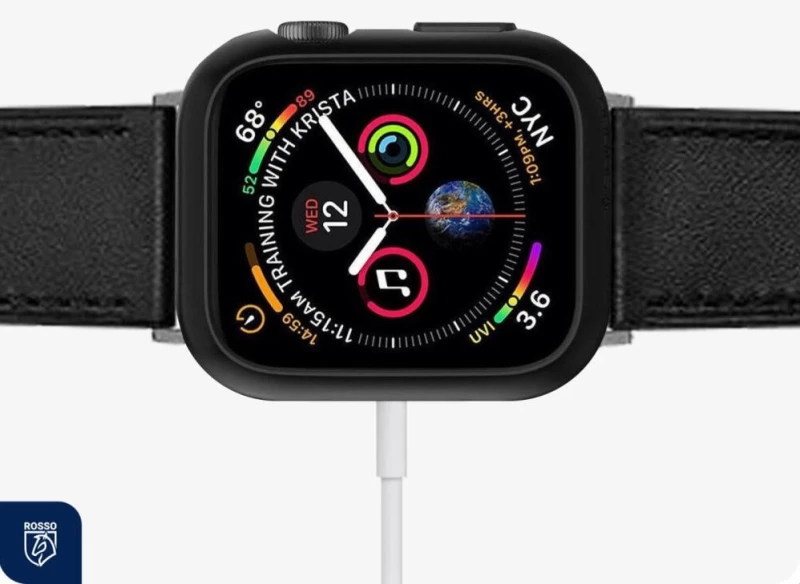 Θήκη Apple Watch 10 42mm Rosso με Tempered Glass - Black (8719246461194)