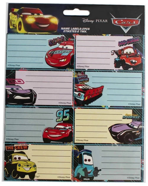 Ετικέτες Αυτοκόλλητες Σχολικές Cars 2τμχ 772-18246