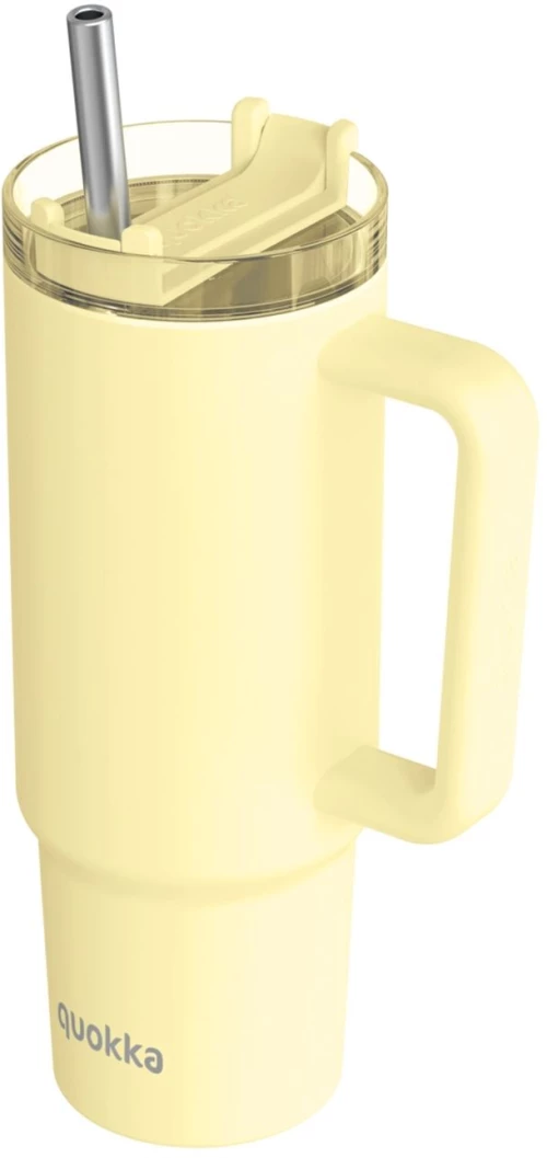 Ποτήρι Θερμός Ανοξείδωτος με Μεταλλικό Καλαμάκι Quokka 880ml Rambler Drop Safe 6 Pastel Yellow