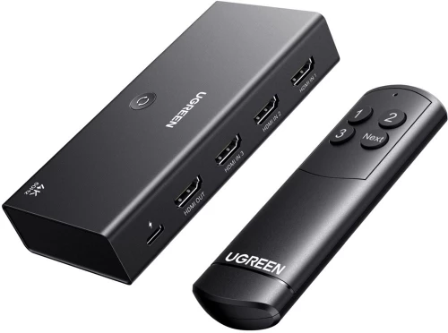 HDMI Switch 3 Θέσεων 4K/60Hz UGREEN AW504 55857, με USB-C τροφοδοσία