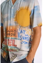 Lindbergh Man Printed Shirt