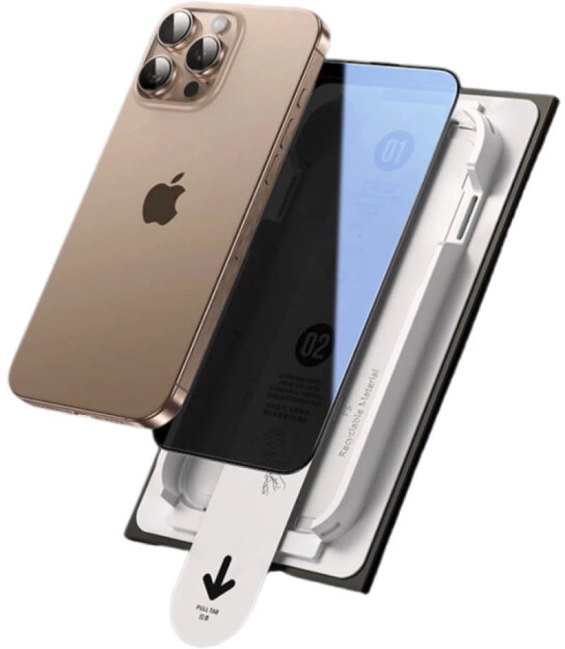 Remax QS-02 Dust-free Series Privacy Tempered Screen Protector Για Iphone 15Pro