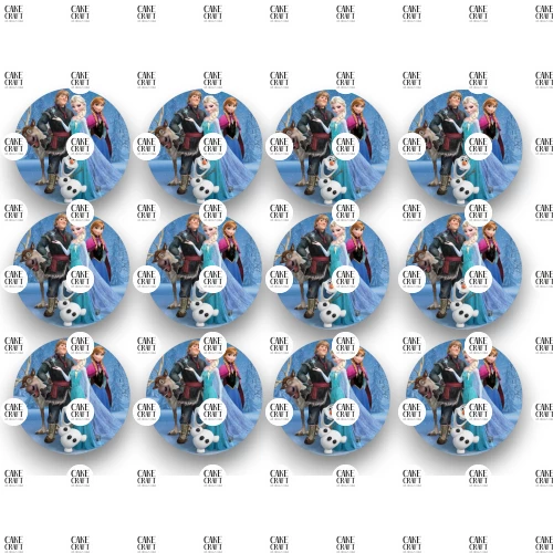 Βρώσιμα σχέδια Frozen v4 - 12τμχ