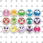 Βρώσιμα σχέδια Emoji - 15τμχ