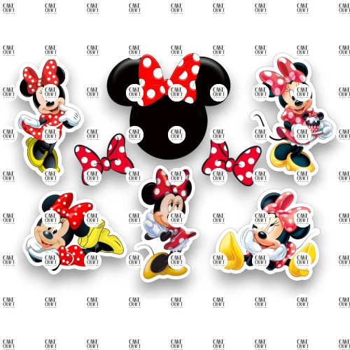 Βρώσιμα σχέδια Minnie - 8τμχ