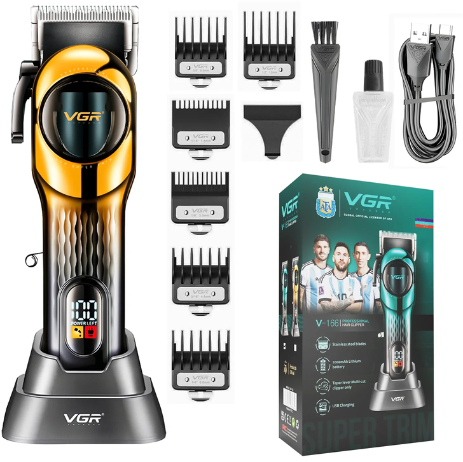 VGR Επαναφορτιζόμενη Κουρευτική Μηχανή Κίτρινη V-166