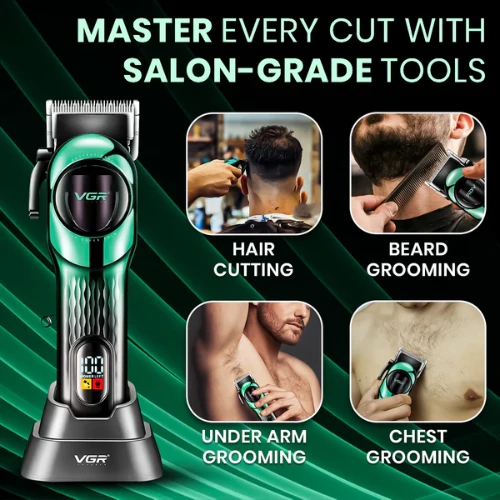 VGR Επαναφορτιζόμενη Κουρευτική Μηχανή Κίτρινη V-166