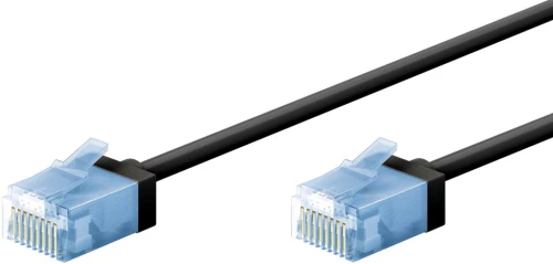 GOOBAY καλώδιο δικτύου 74241  CAT 6A U/UTP  slim  copper  500MHz  10m  μαύρο