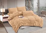 Κουβερτοπάπλωμα burble (220cm x 240cm +2 x 50cm x 70cm) ανοιχτό καφέ  - -