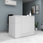 504715 ΓΡΑΦΕΙΟ ΥΠΟΔΟΧΗΣ - RECEPTION GEMINI MEGAPAP ΧΡΩΜΑ ΛΕΥΚΟ 150X70X110ΕΚ.