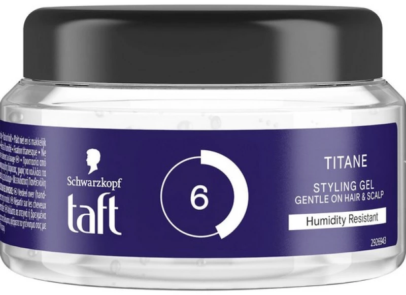 Schwarzkopf Taft Titane No 6 Gently On Hair & Sculp Styling Gel 250ml