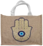 Τσάντα Παραλίας Ώμου από Λινάτσα - 41x34x14cm - SummerTiempo 42-3135