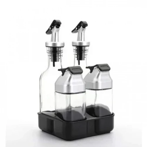 Σετ Δοχεία για Ξύδι, Λάδι, Αλάτι & Πιπέρι – 5τμχ