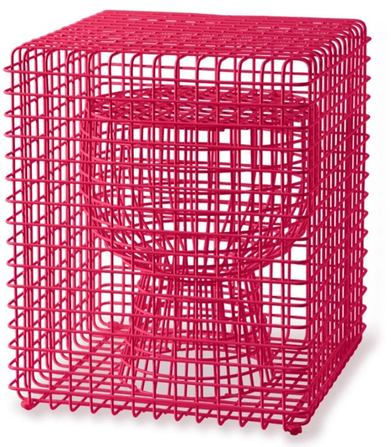 Σκαμπό Wire Tip Tap 300-030-255 40x40x47cm Fuchsia